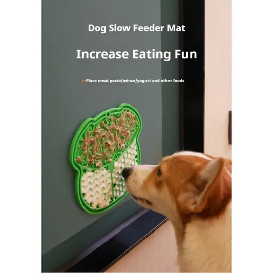YASSI Non-Slip Silicone Slow Feeding Lick Mat - Calm Soothing Pet Treat Dispenser