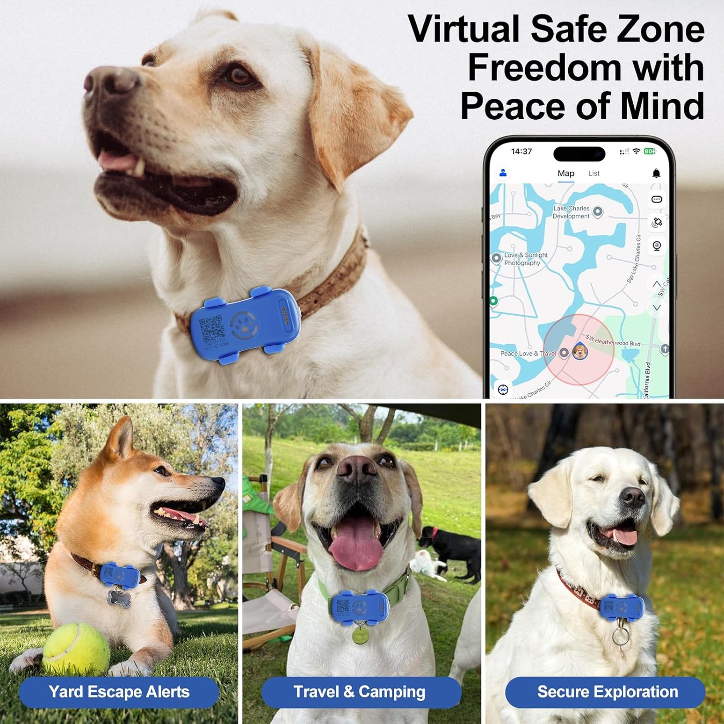 Yassi GPS tracking device for dog or cat