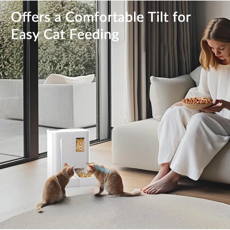 YASSI WiFi Automatic Smart Pet Feeder - App Controlled Timed Dog & Cat Food Dispenser