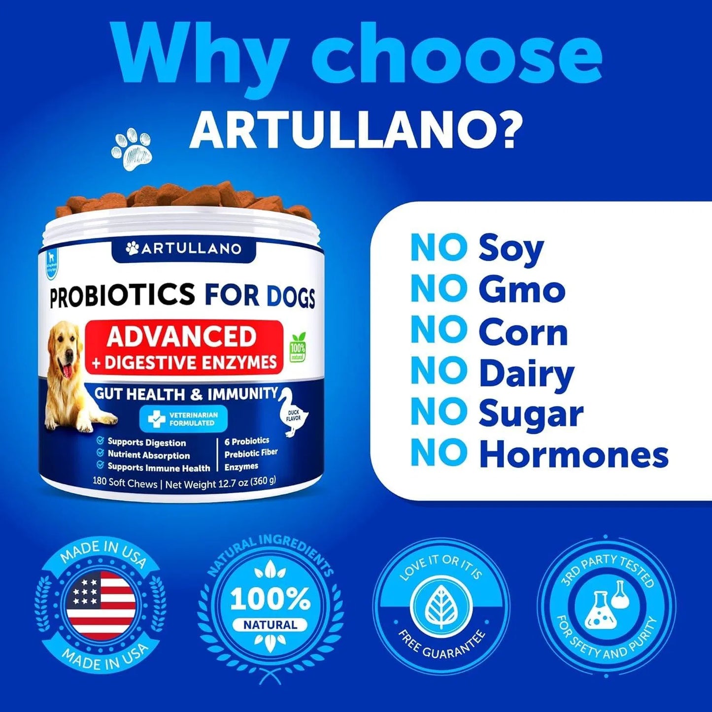 Yassi Digestive Probiotic Chews for Dogs