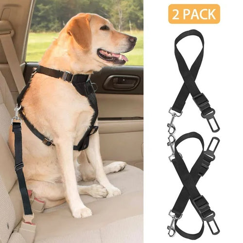 YASSI Adjustable Pet Car Seat Belt Tether — 2-Pack