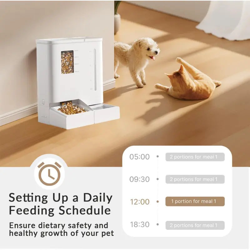 YASSI WiFi Automatic Smart Pet Feeder - App Controlled Timed Dog & Cat Food Dispenser