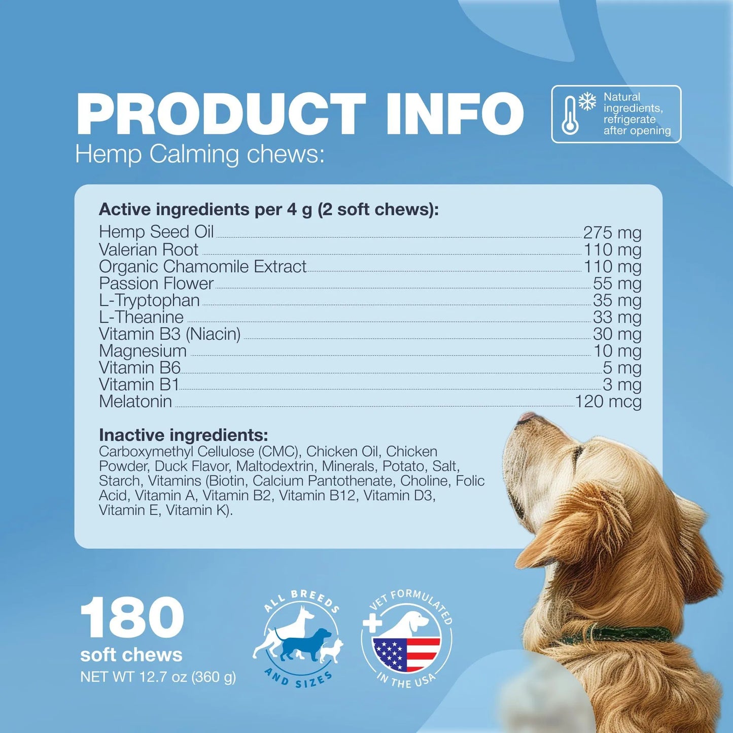 Yassi Calming Hemp Oil Chews for Dogs