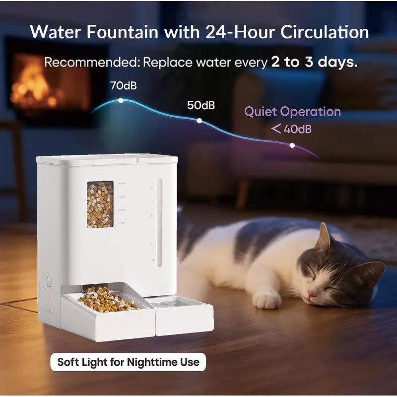 YASSI WiFi Automatic Smart Pet Feeder - App Controlled Timed Dog & Cat Food Dispenser