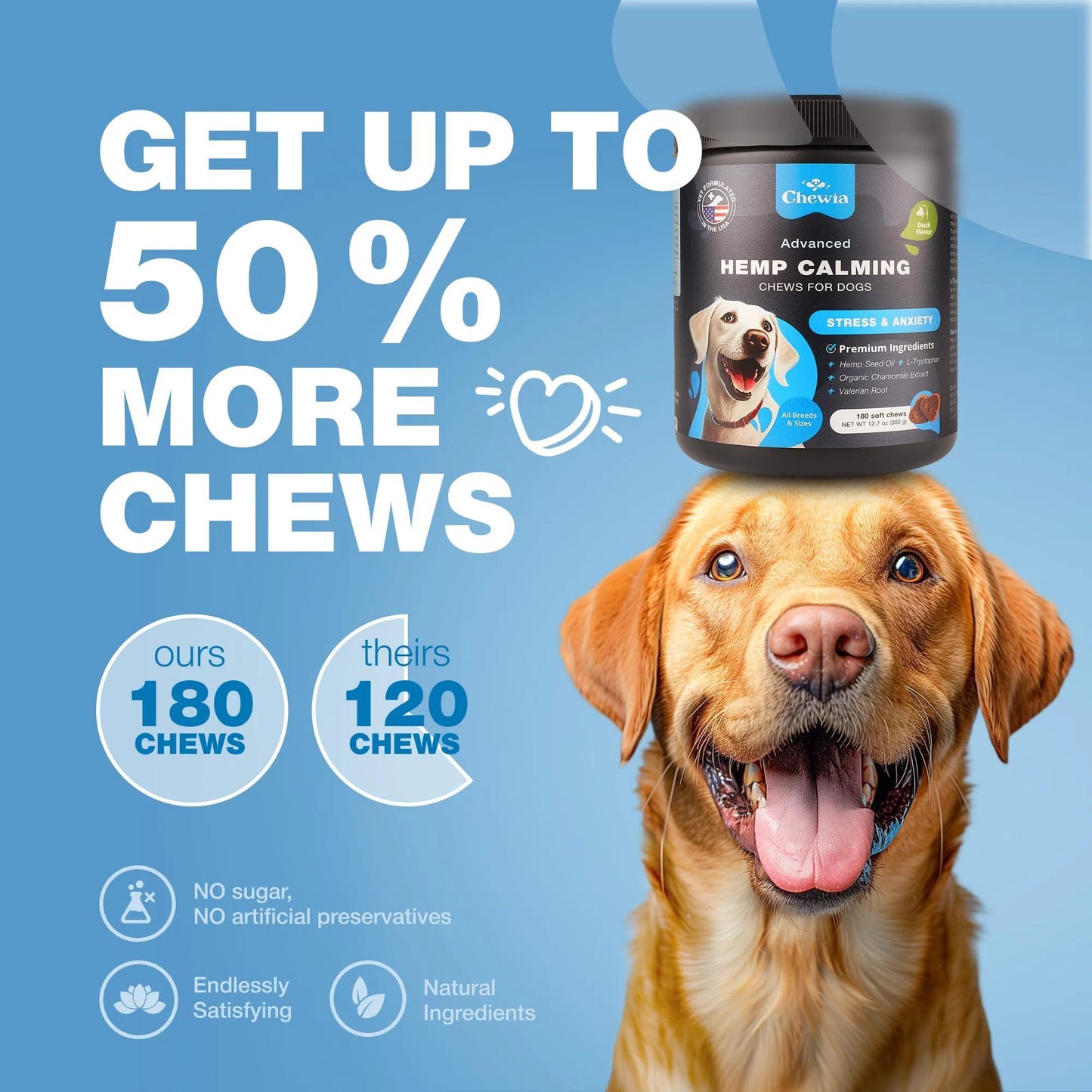 Yassi Calming Hemp Oil Chews for Dogs