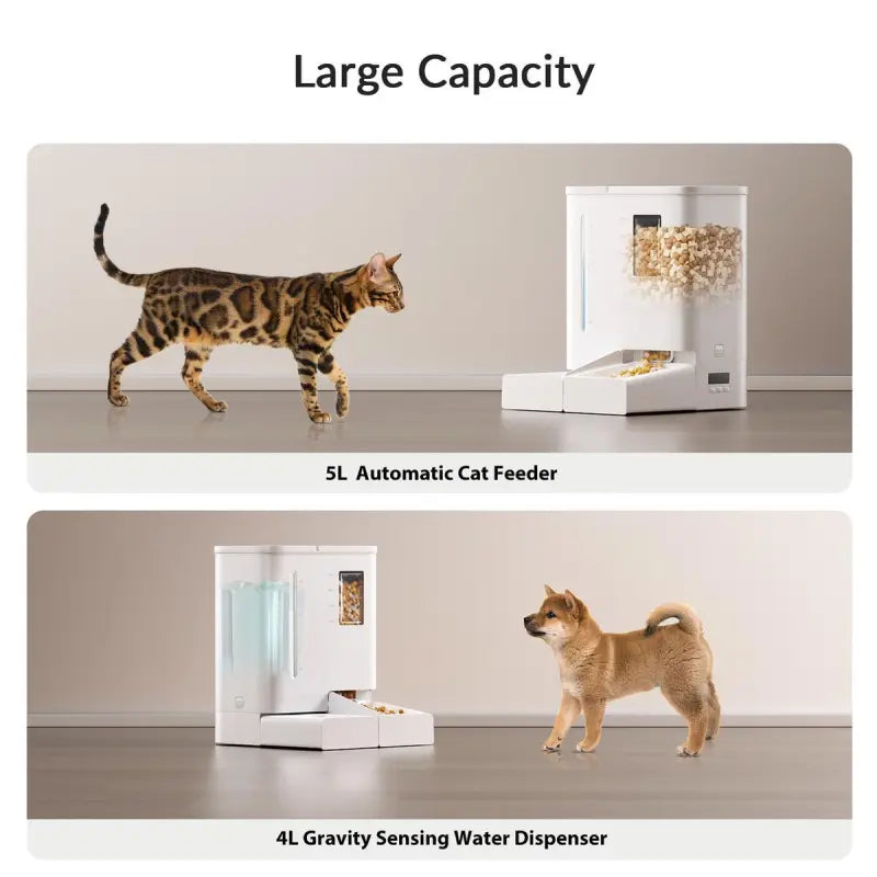 YASSI WiFi Automatic Smart Pet Feeder - App Controlled Timed Dog & Cat Food Dispenser
