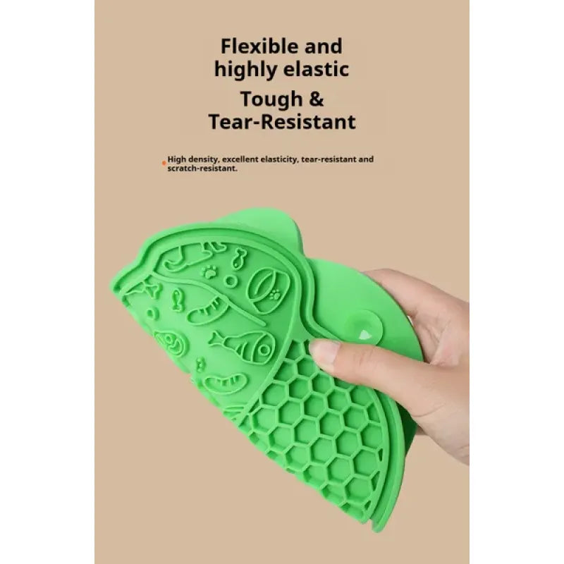 YASSI Non-Slip Silicone Slow Feeding Lick Mat - Calm Soothing Pet Treat Dispenser